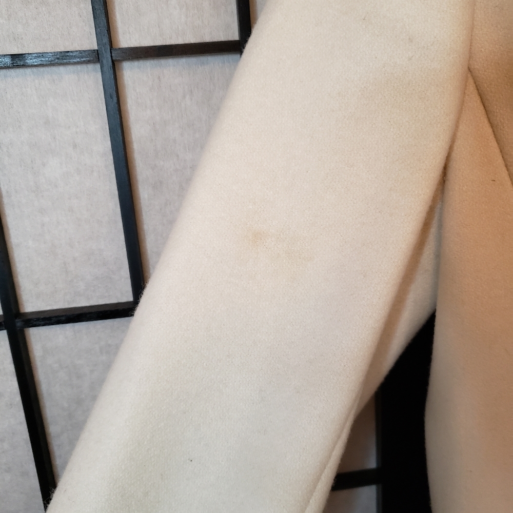 J. Crew cream colored wool pea coat size small - Picture 7 of 16